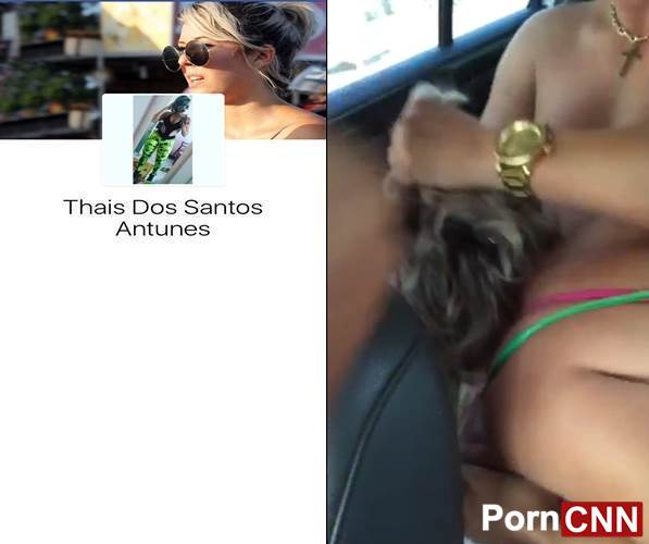 Thais Dos Santos caiu na net pagando boquete dentro do carro