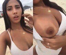 Video mostrou peitos grandes na praia de Copacabana - Rio de Janeiro - Karen Havary