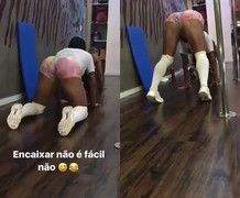 Video famosa Gracyanne Barbosa encaixar não é fácil não nos exercícios